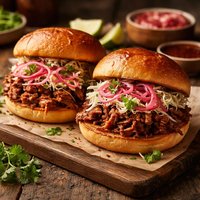 Pulled Pork Sandwiches with Pickled Onion Slaw