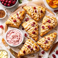 Pumpkin and Cranberry Scones with Cranberry Butter
