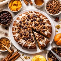 Pumpkin and Rum Raisin Cake