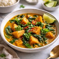 Pumpkin and Spinach Curry