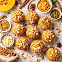 Pumpkin and White Choc Muffins
