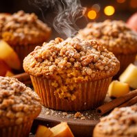 Pumpkin Apple Muffins with Streusel Topping