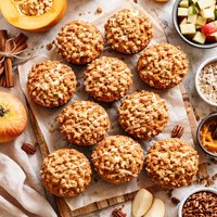 Pumpkin Apple Streusel Muffins