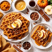 Pumpkin Applesauce Waffles