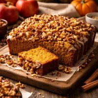 Pumpkin Cake with Apple Nut Streusel