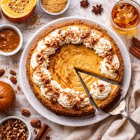 Pumpkin Cheesecake with Bourbon