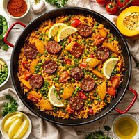 Pumpkin Chorizo Paella