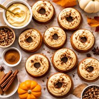 Pumpkin Donuts with Pumpkin Cream Cheese Frosting