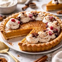 Pumpkin Eggnog Custard Pie