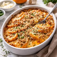 Pumpkin Garlic Gratin