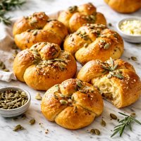 Pumpkin Knot Yeast Rolls