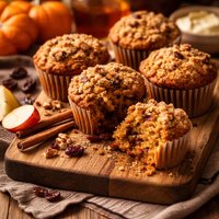 Pumpkin Muffins Raisins or Apples