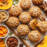 Pumpkin Muffins with Struessel Topping
