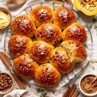 Pumpkin Nutmeg Dinner Rolls