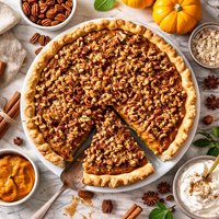 Pumpkin Pecan Crumble Pie