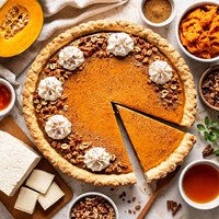 Pumpkin Pie Made with Tofu No Milk or Eggs