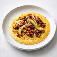 Pumpkin Polenta with Italian Sausage and Fennel