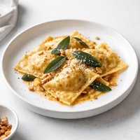 Pumpkin Ravioli in Brown Butter