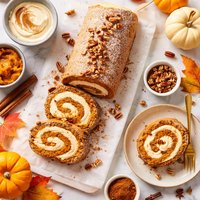 Pumpkin Roulade with Ginger Buttercream Pumpkin Cake Roll