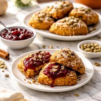 Pumpkin Scones with Jelly