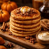 Pumpkin Sour Cream Pancakes