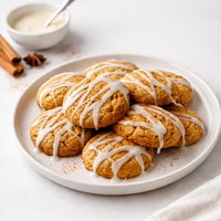 Pumpkin Spice Cookies with a Vanilla Glaze
