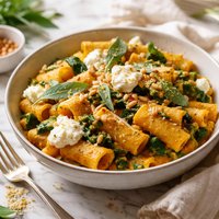 Pumpkin Spinach Ricotta Pasta