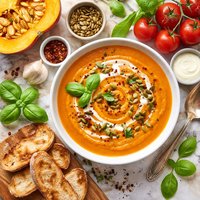 Pumpkin Tomato Basil Soup