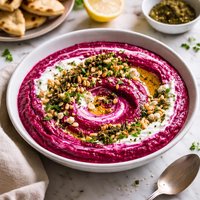 Pureed Beets with Yogurt Zaatar