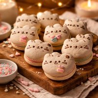 Pusheen Macarons