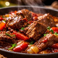 Pyrenees Style Lamb Braised with Red Pepper