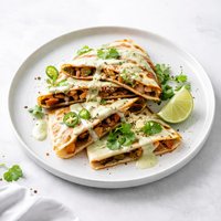 Quesadillas with Poblano Cream