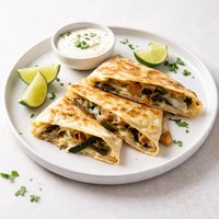 Quesadillas with Roasted Poblanos and Onions Rajas