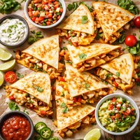 Quesadillas with Three Cheeses