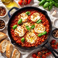 Queso De Cabra Con Tomate Goat Cheese Baked in Tomato Sauce