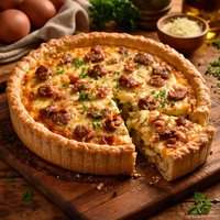 Quiche Lorraine with Chicken Sausage