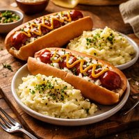 Quick and Easy Hot Dogs with Mashed Potatos