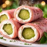 Quick and Easy Pickle Ham Cream Cheese Roll Ups