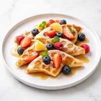 Quick and Fruity Crescent Waffles