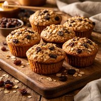 Quick and Healthy Oatmeal Raisin Breakfast Muffins