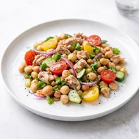 Quick and Simple Tuna and Garbanzo Salad