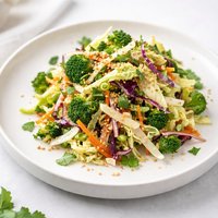 Quick Asian Broccoli Napa Slaw