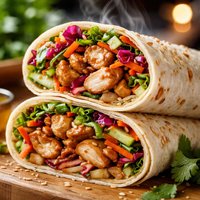 Quick Asian Style Wrap Sandwiches