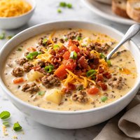 Quick Cheeseburger Chowder