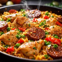 Quick Chicken and Chorizo Paella