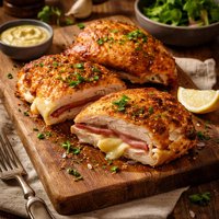 Quick Chicken Escalope with Ham and Gruyere