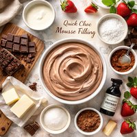 Quick Choc Mousse Filling for Cakes or Swiss Roll