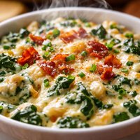 Quick Cream Cheese Spinach Bacon Dip Microwave