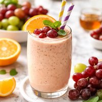 Quick Creamy Grape Orange Shake