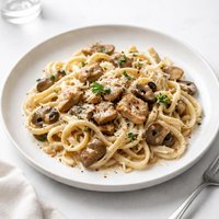 Quick Dirty Chicken Mushroom Pasta